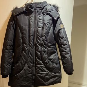 Winter Puffer Jacket with Hood - Medium Size for Women